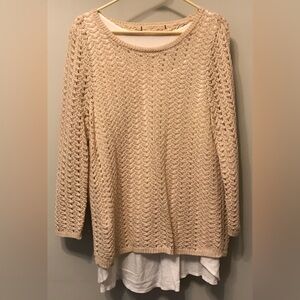 Elegant Cream Knit Sweater